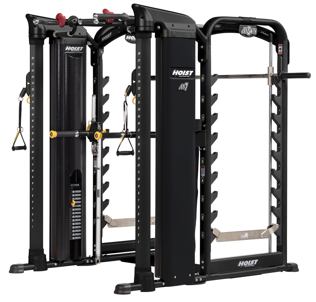 HOIST Mi7Smith functional training system with Smith bar and dual pulleys for full body strength training workouts