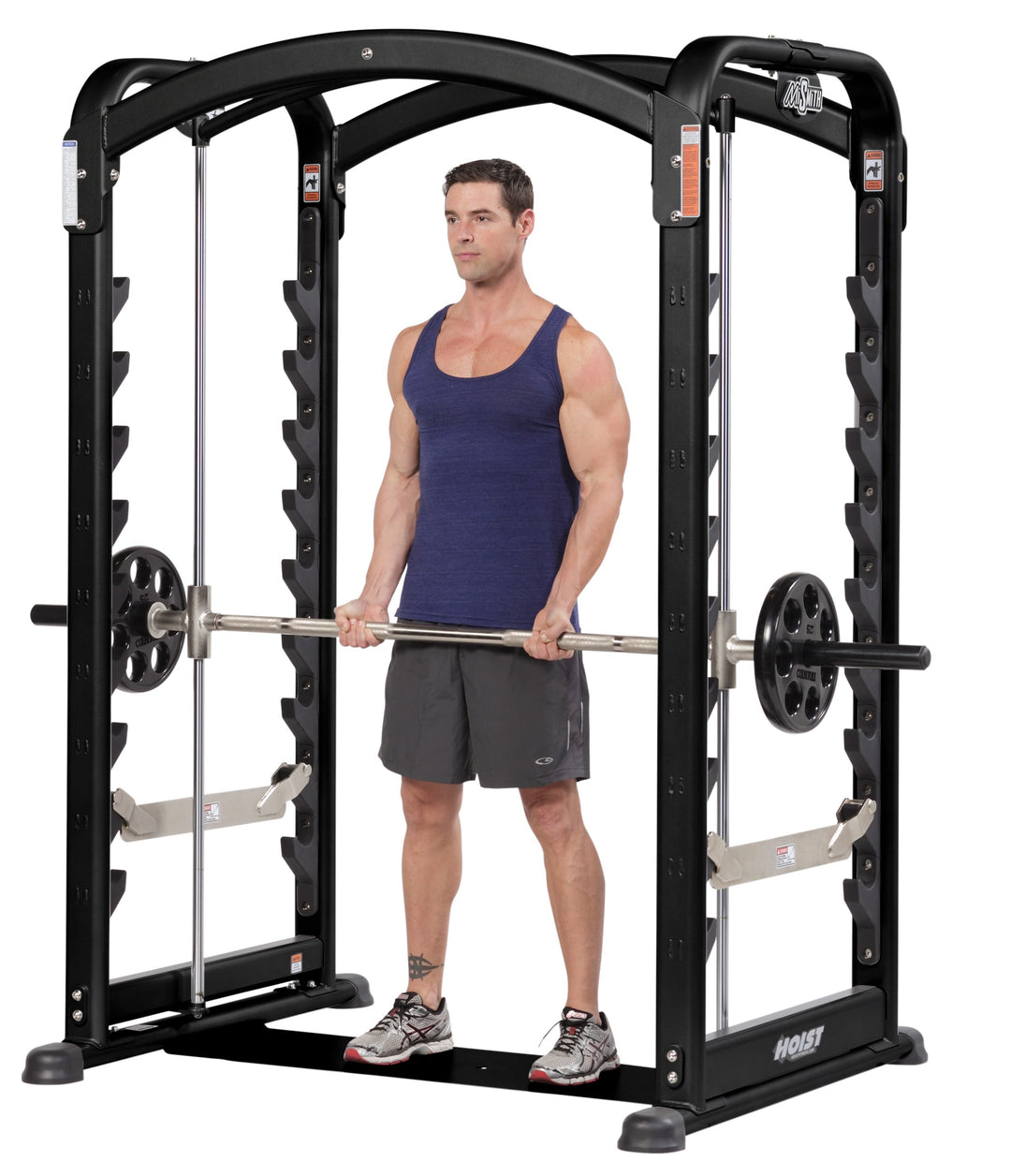 HOIST MiSmith dual action Smith machine deadlift for full body strength training with controlled bar path