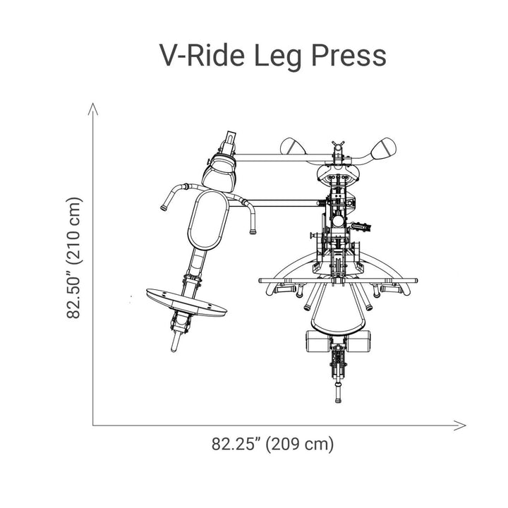 HOIST V4 Elite leg press attachment dimensions for lower body training setup and gym layout planning