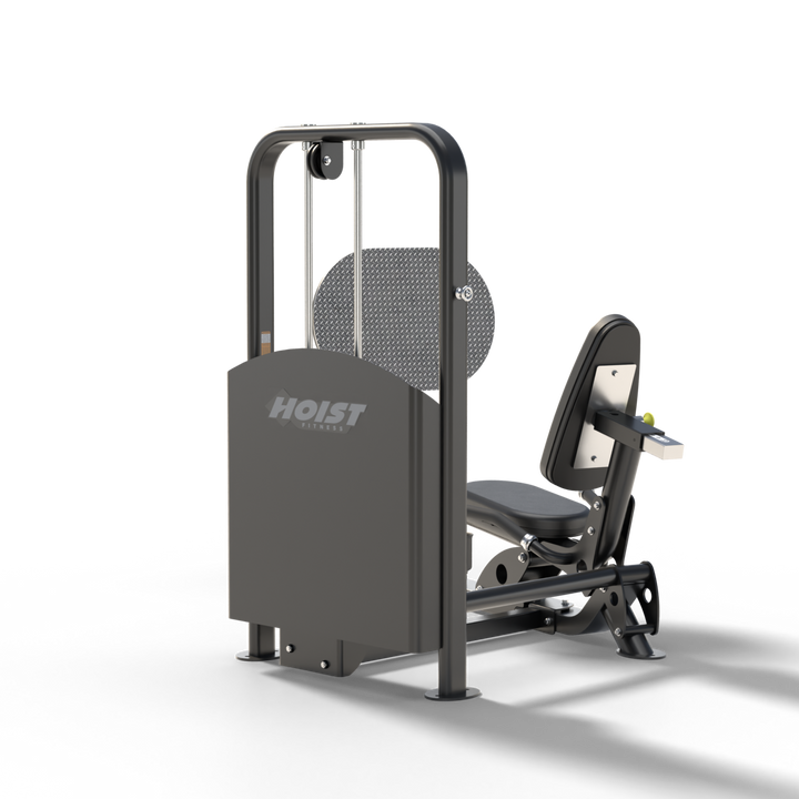 HOIST V ride leg press compact footprint design for efficient space use in home or commercial gym environments