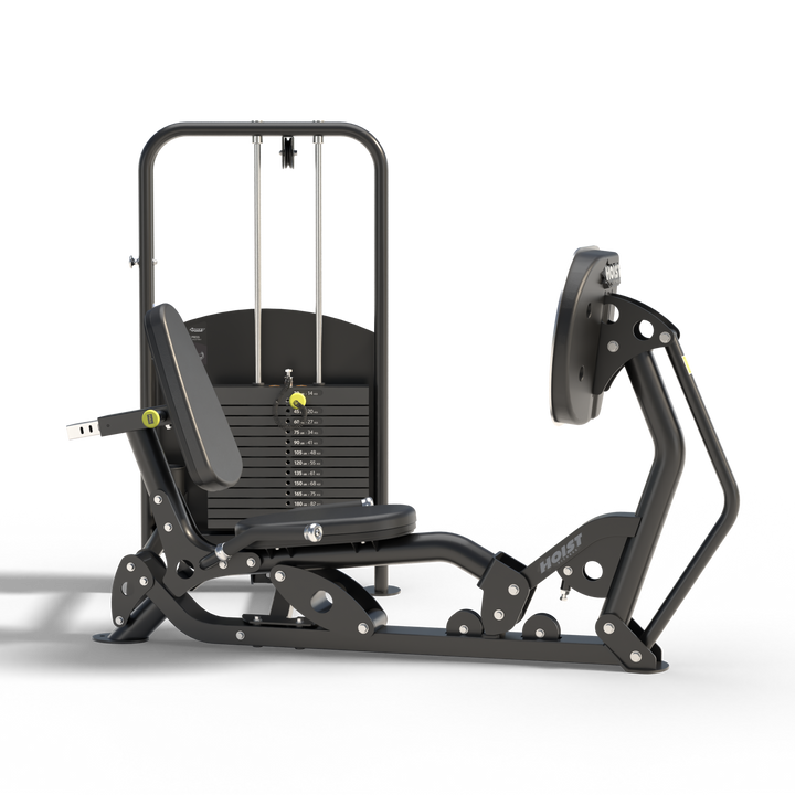 HOIST V ride leg press side view showing natural motion design for effective lower body strength workouts