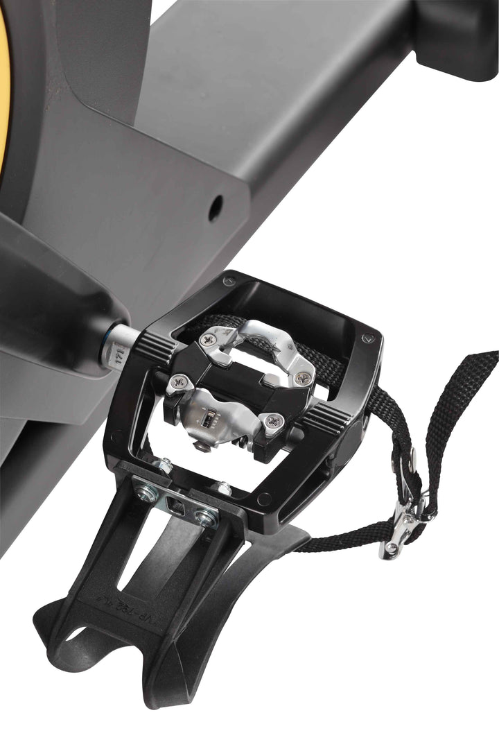 HOIST LeMond Series UT Upright Trainer with dual-sided pedals and toe clips