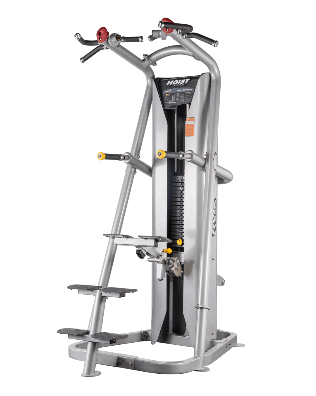 alternate color version of chin dip assist machine showing different frame finish