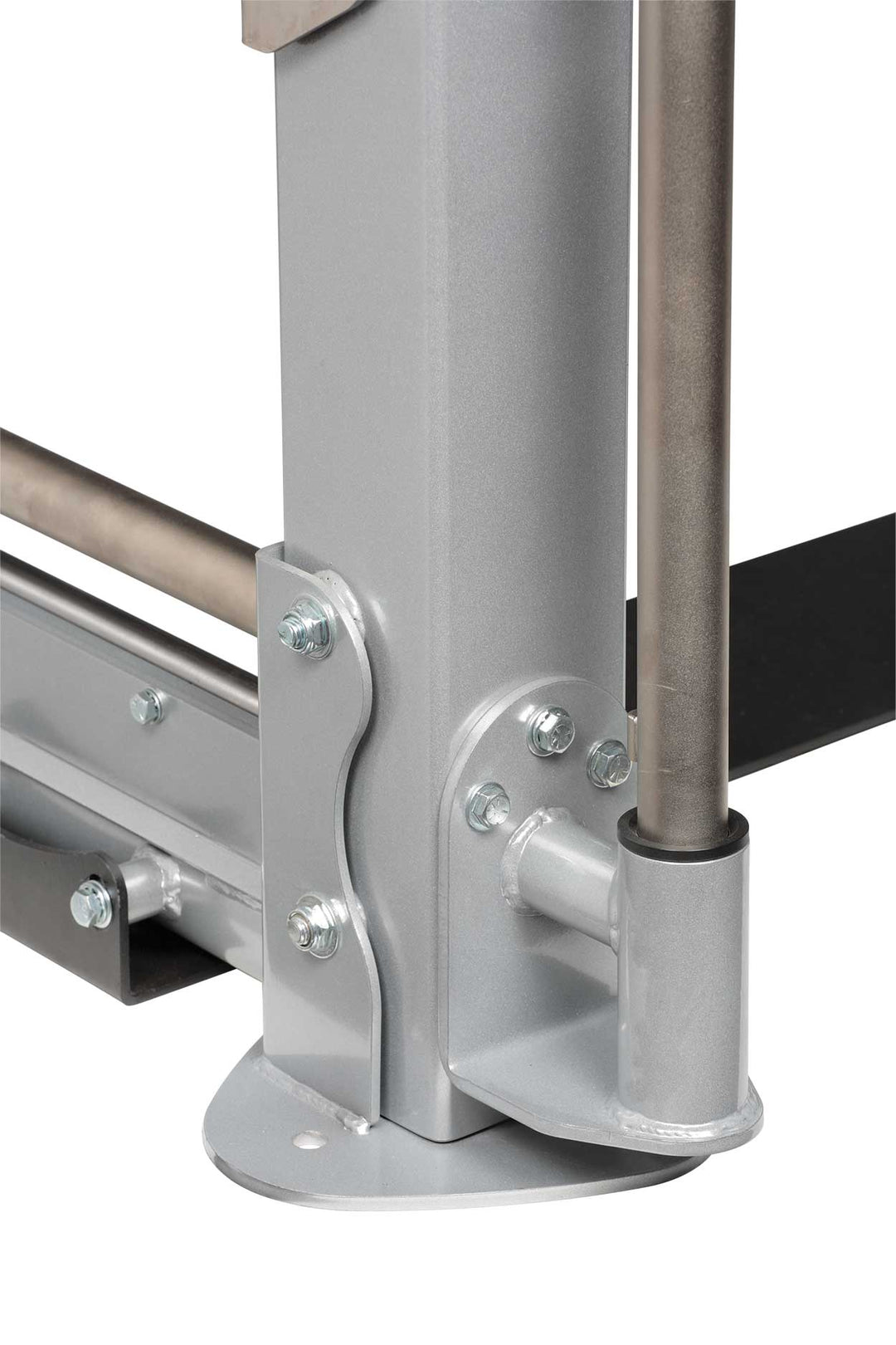 Close-of numbered hook ladder on Smith machine for bar catch height adjustment