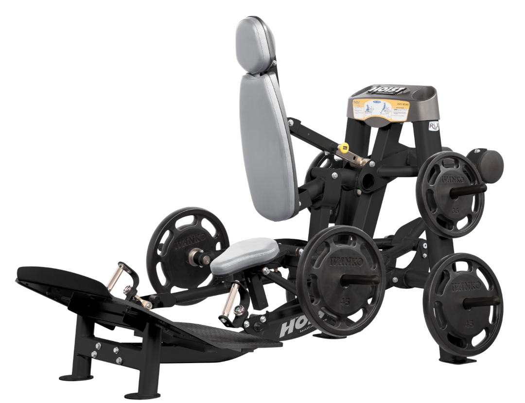 hack squat deadlift machine with gray padding highlighting multi-exercise functionality and durable frame