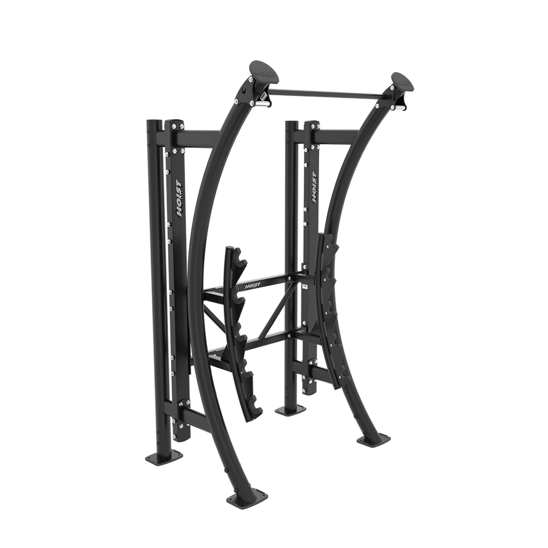 Hoist PS-Barbell Rack designed for organized vertical barbell storage in commercial gyms and strength training facilities