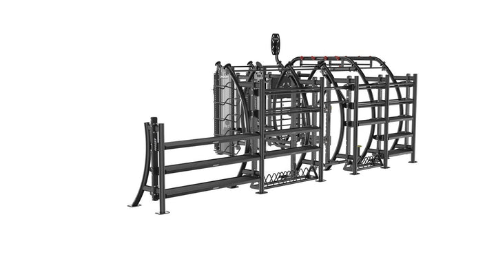 full perspective of Hoist Seven Element Functional Bridge showcasing interconnected training modules and functional fitness zones