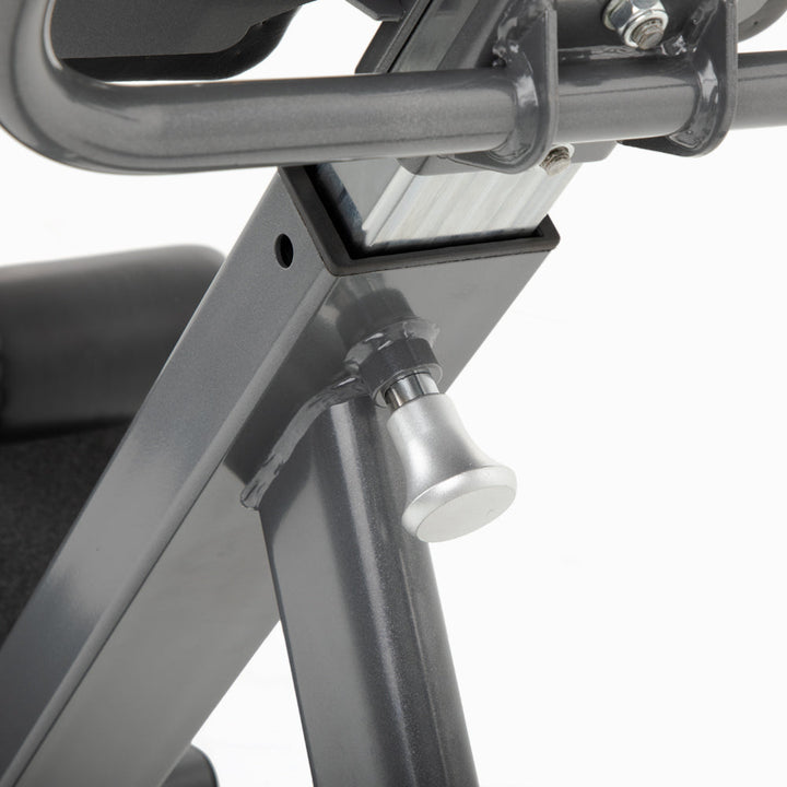 Adjustment mechanism on commercial hyper extension bench