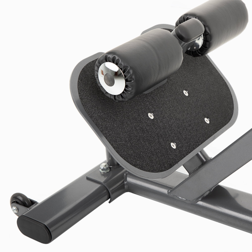 Support pad detail on commercial hyper extension bench