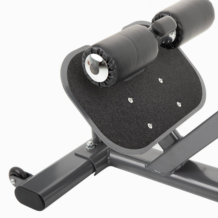 Support pad detail on commercial hyper extension bench