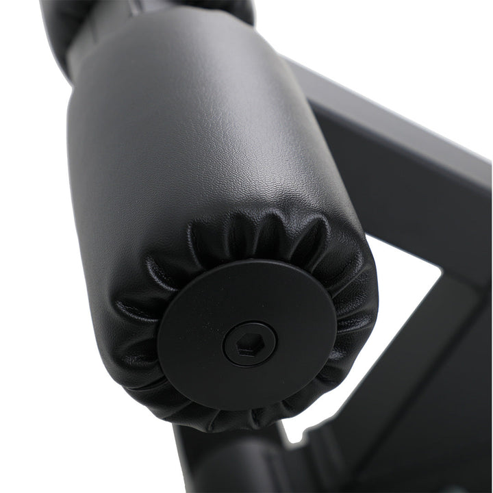 Close-up of foam leg roller on TKO 45 degree hyperextension bench.