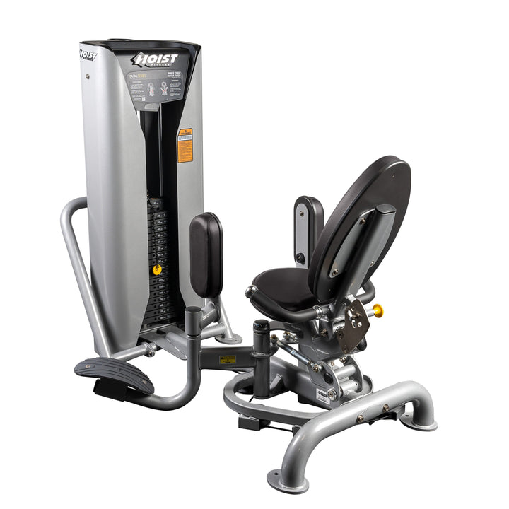 inner and outer thigh machine in light frame finish for lower body workouts