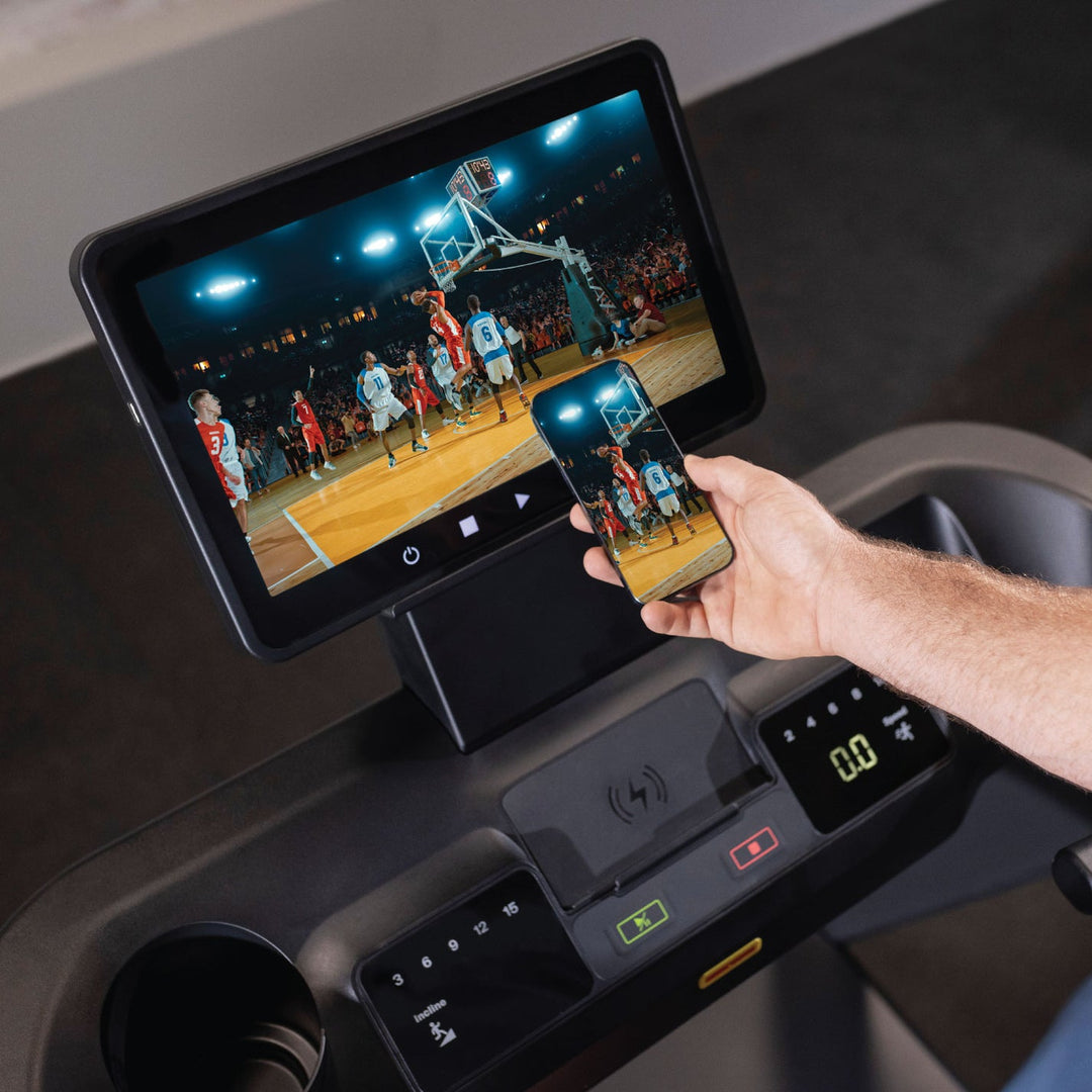 Inspire Series T7S Treadmill with smartphone mirroring