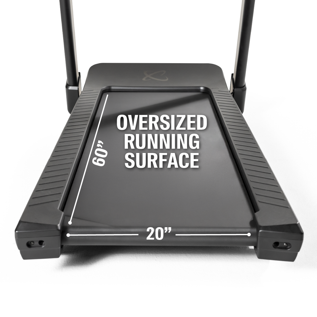 Inspire Series T5 folding treadmill with 20 inch by 60 inch running surface