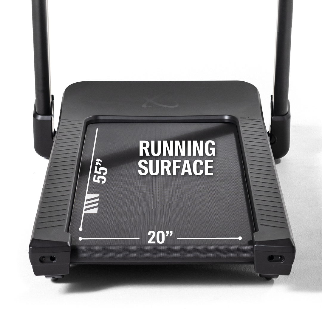 Inspire Series T4 folding treadmill with 20 inch by 55 inch running surface