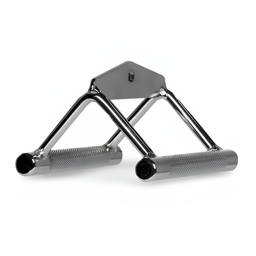 Inspire low row double D handle with dual knurled grips for close grip seated row cable exercises