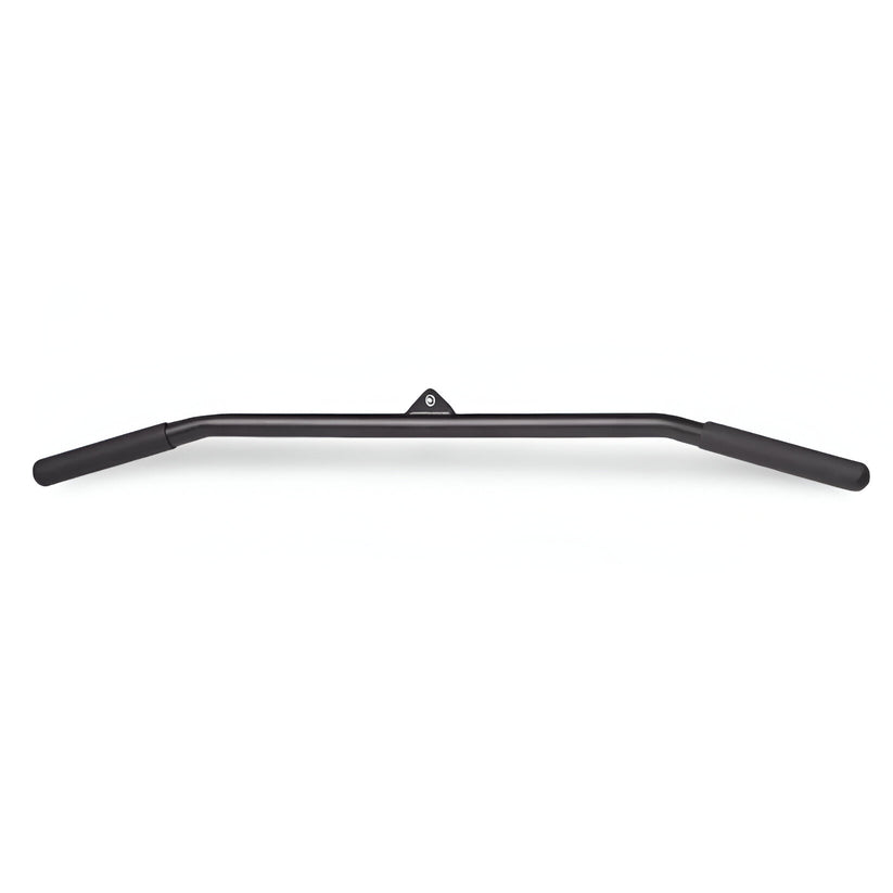 wide grip lat pulldown bar cable attachment with angled rubber handles for back and lat exercises