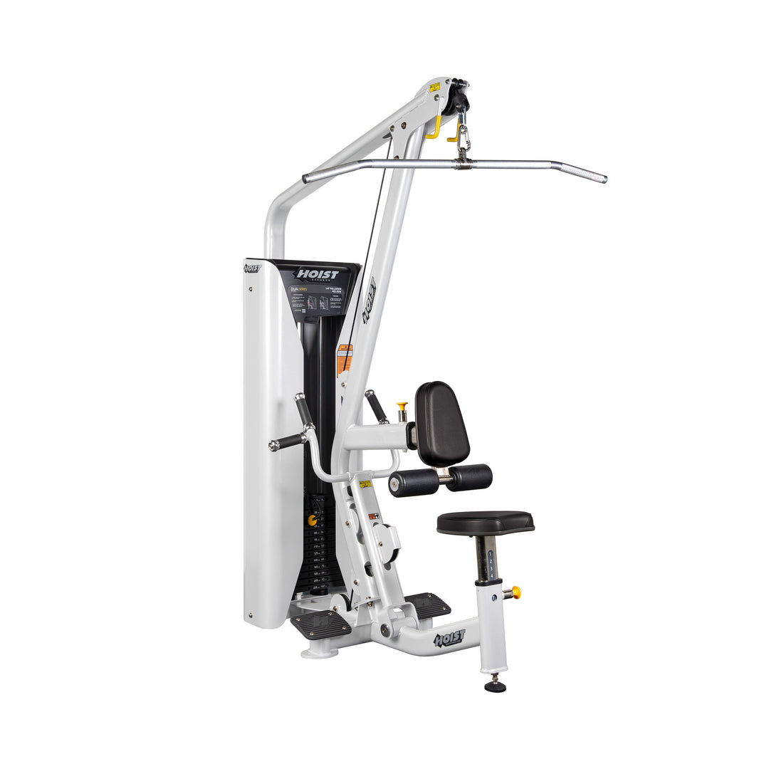 black lat pulldown and mid row machine for commercial gym back training