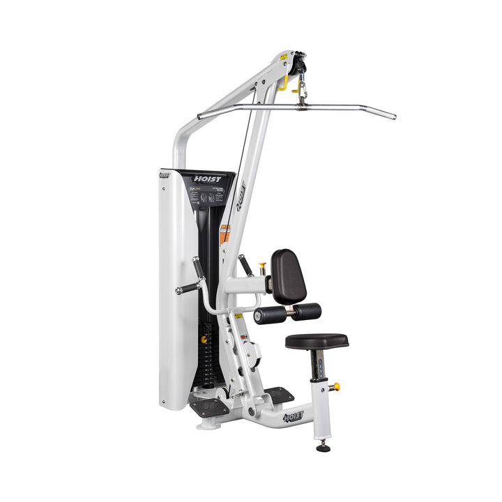 black lat pulldown and mid row machine for commercial gym back training