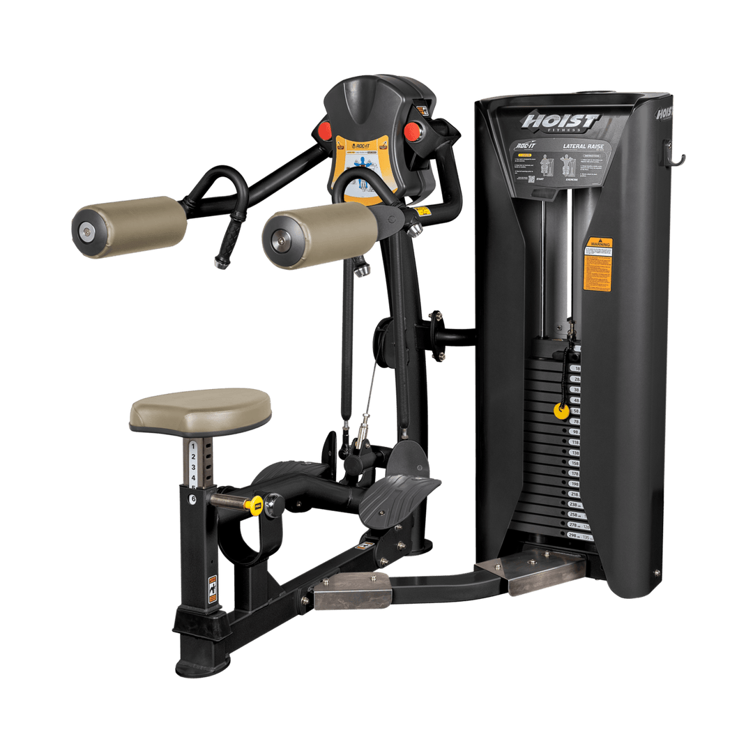 Lateral Deltoid machine designed for shoulder isolation workouts and commercial upper body strength training