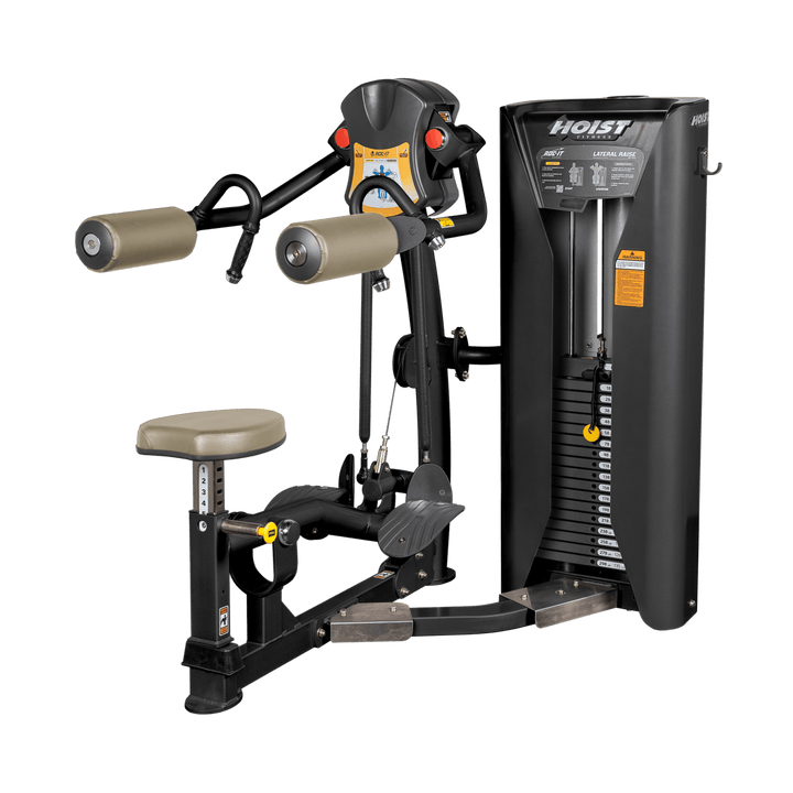 Lateral Deltoid machine designed for shoulder isolation workouts and commercial upper body strength training