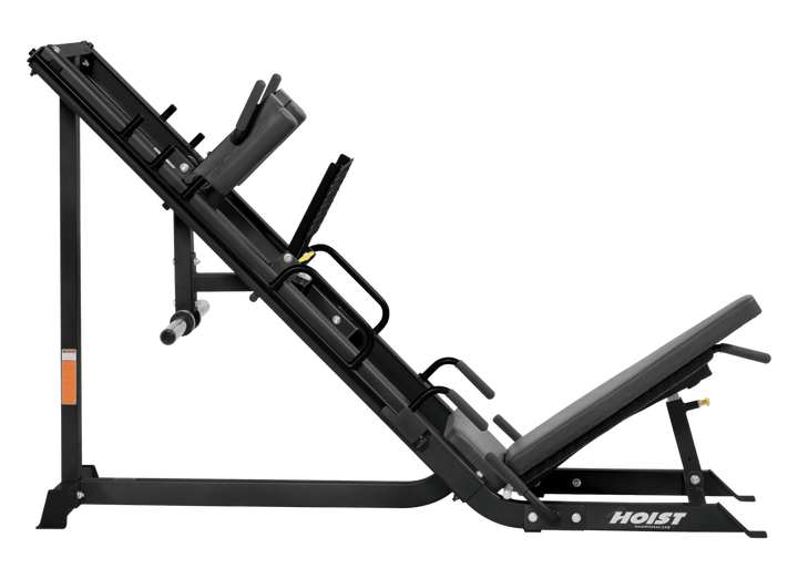 Leg press hack combo alternate angle highlighting dual function design for leg press and hack squat training