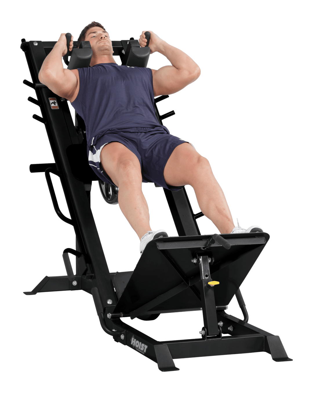 Leg press hack combo machine leg press movement for quad and glute strength training workouts