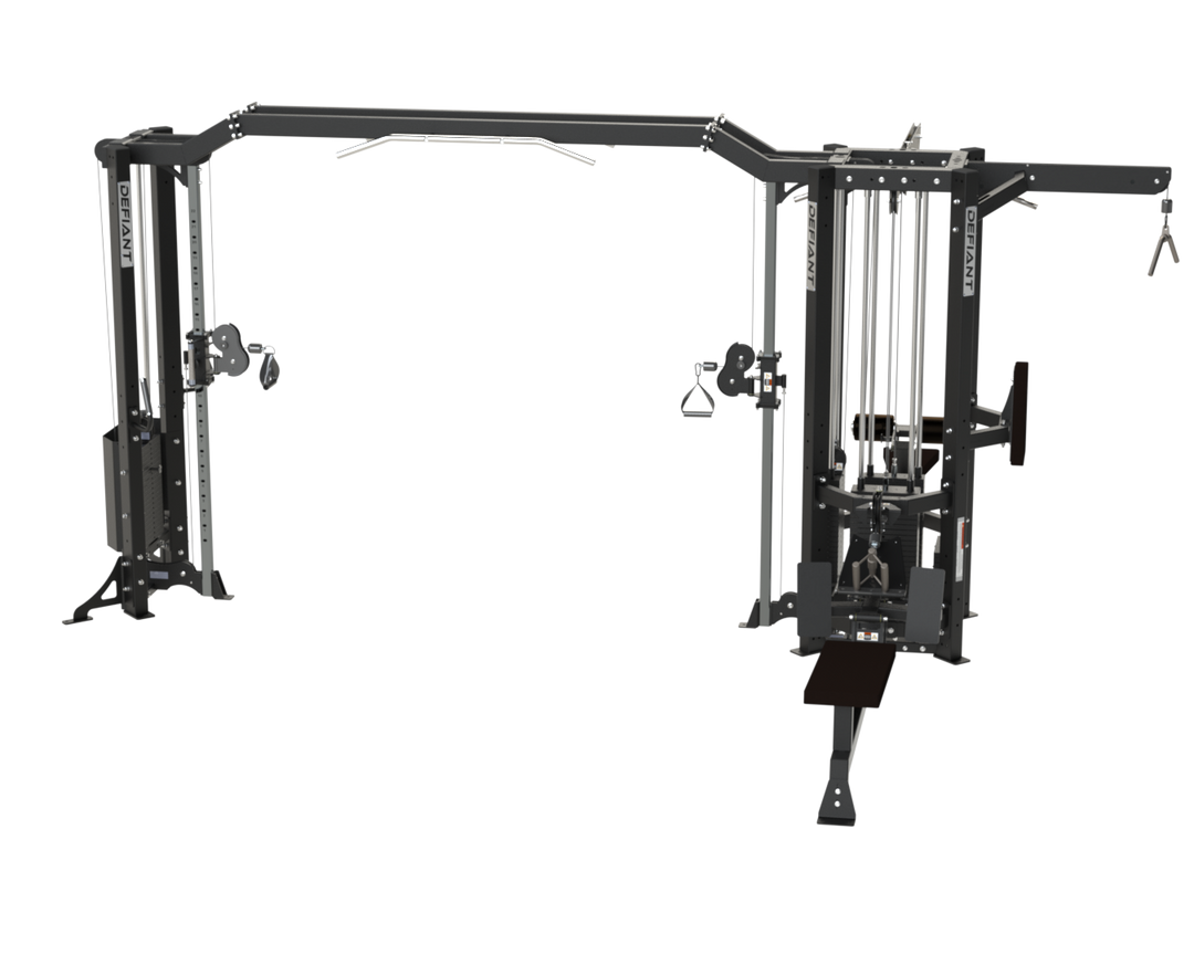 Front view of the Defiant Strength MS-5 commercial multi-station gym