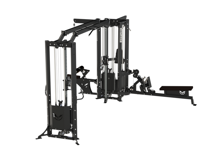 Left angle view of the Defiant Strength MS-5 multi-station gym