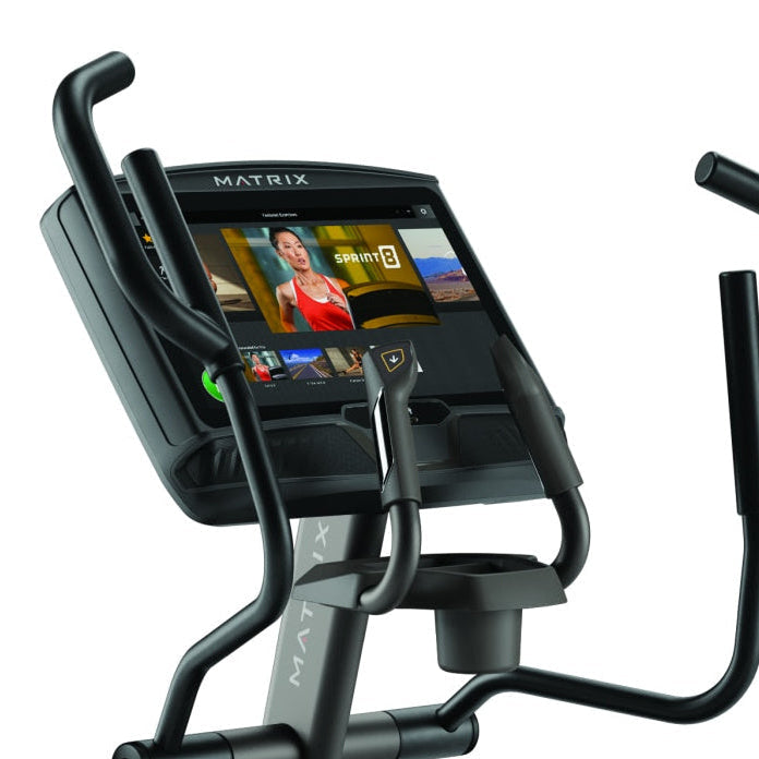 Matrix E50 elliptical drive system showing resistance components and smooth performance for low impact cardio workouts