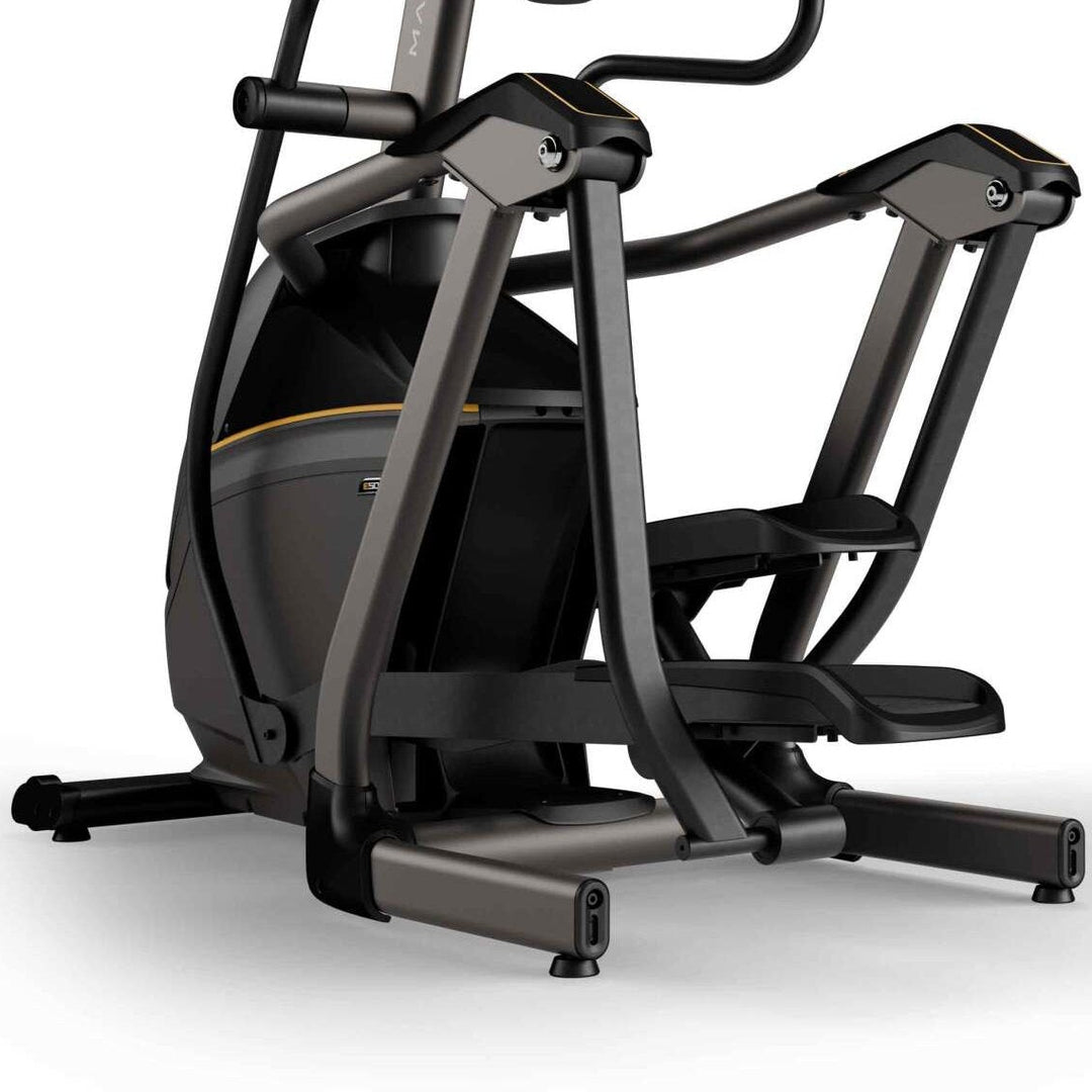 Matrix E50 elliptical handlebars and ergonomic design providing comfortable grip and natural motion for cardio workouts