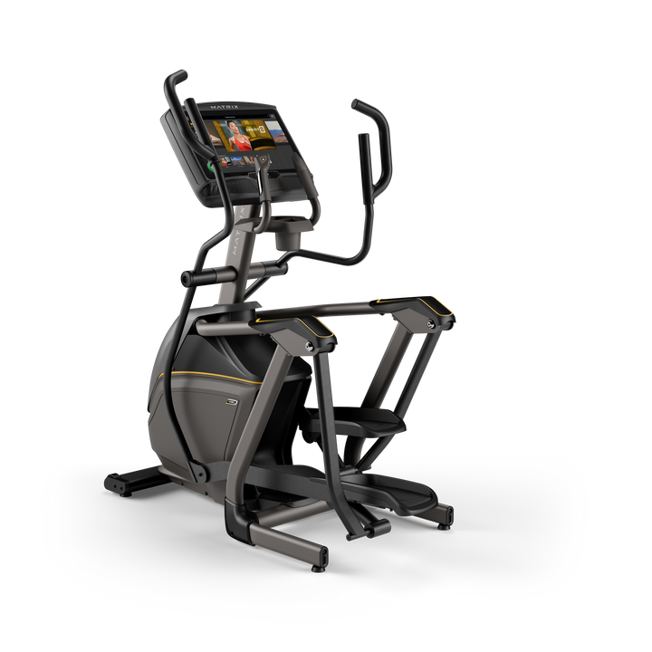 Matrix E50 elliptical with XUR touchscreen console, smooth stride motion, and durable frame for home cardio workouts