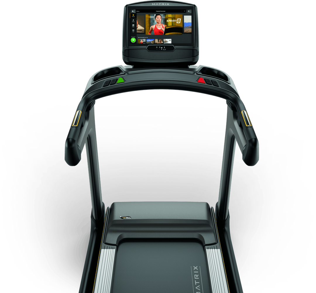 Matrix TF50 folding treadmill with XIR console from user's perspective