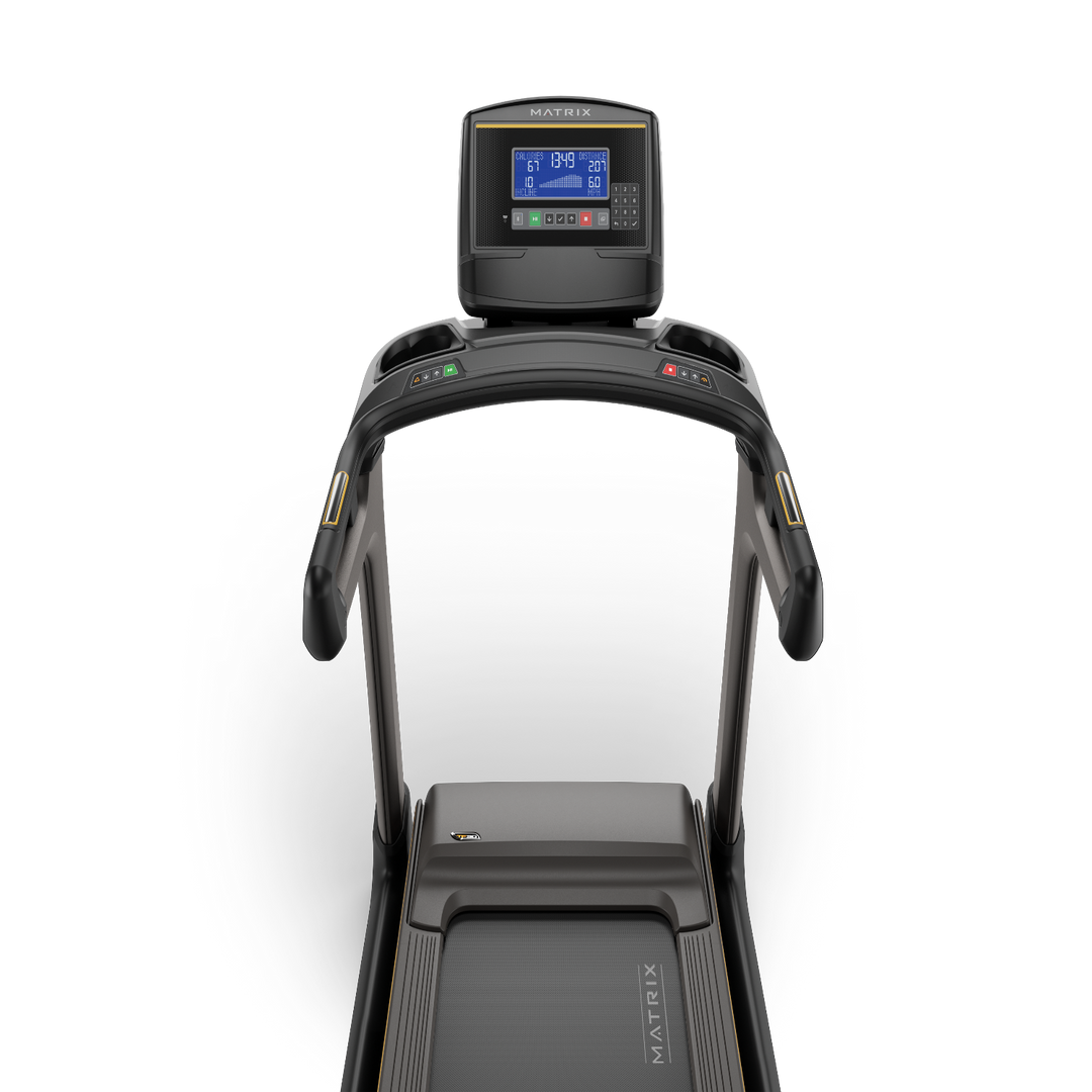 Matrix TF30 folding treadmill with XR LED console, foldable frame, and durable running deck for home cardio workouts
