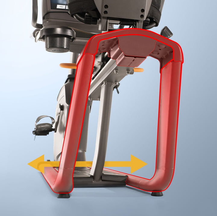 Matrix U30 and U50 upright bikes dual form frame showing step through design and stable structure for cardio workouts