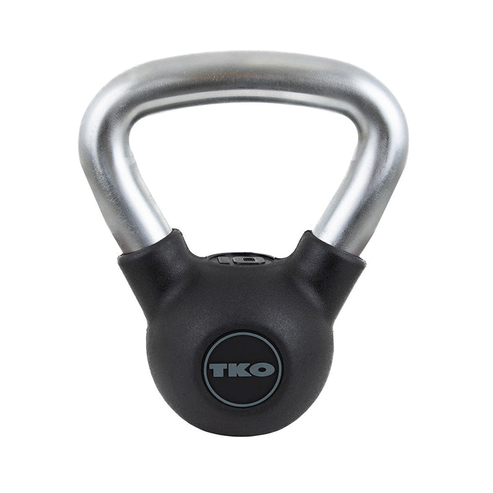 Medium-weight TKO rubber kettlebell with textured rubber body