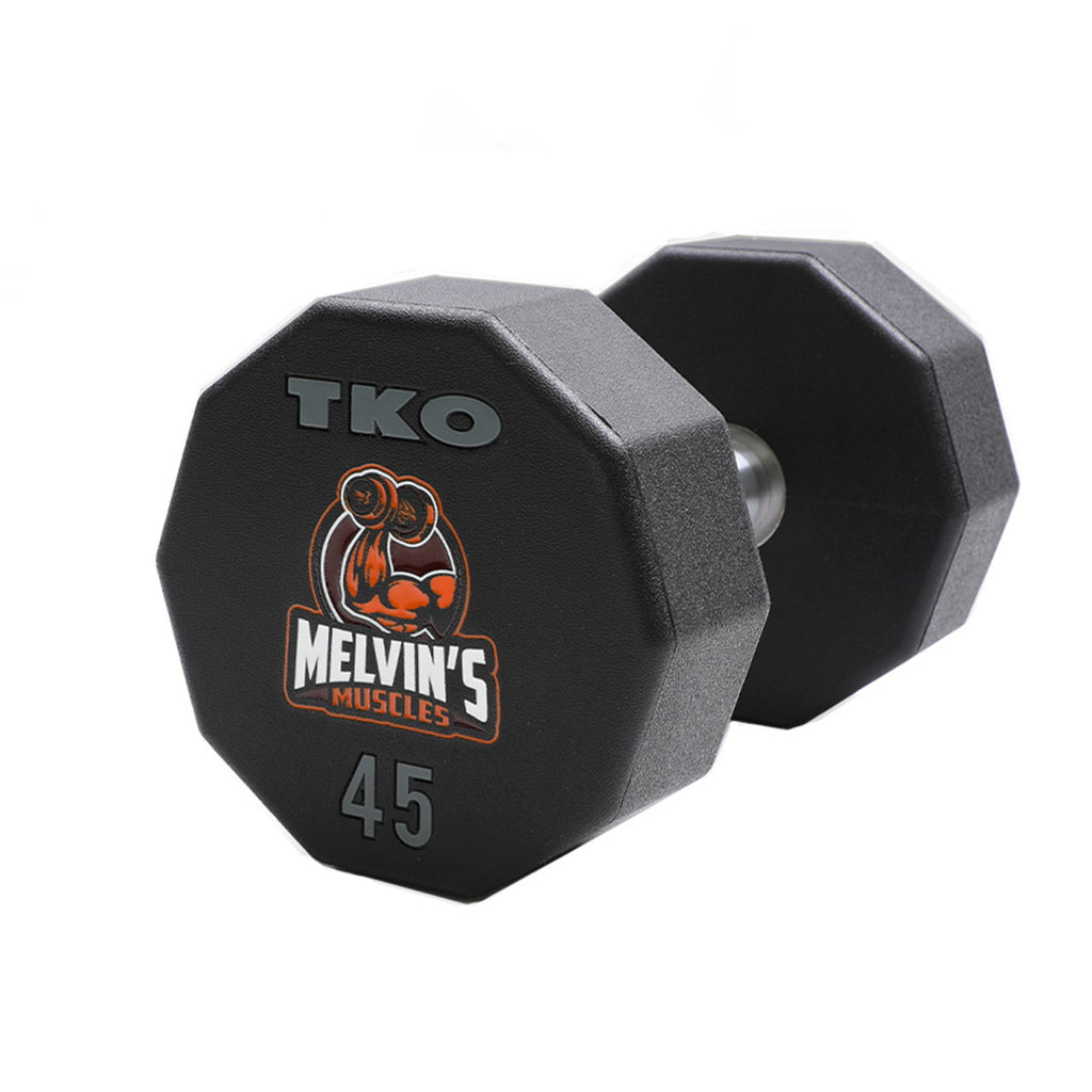 TKO 55 lb Custom Ten-Sided Urethane Dumbbells