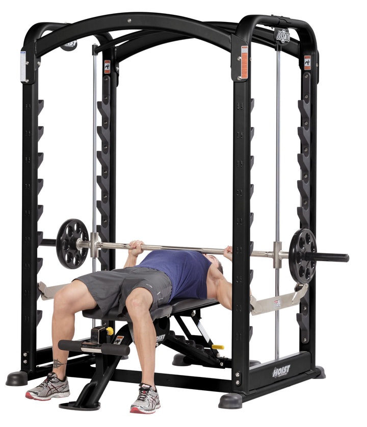 HOIST MiSmith dual action Smith machine incline press for upper chest strength training with guided resistance