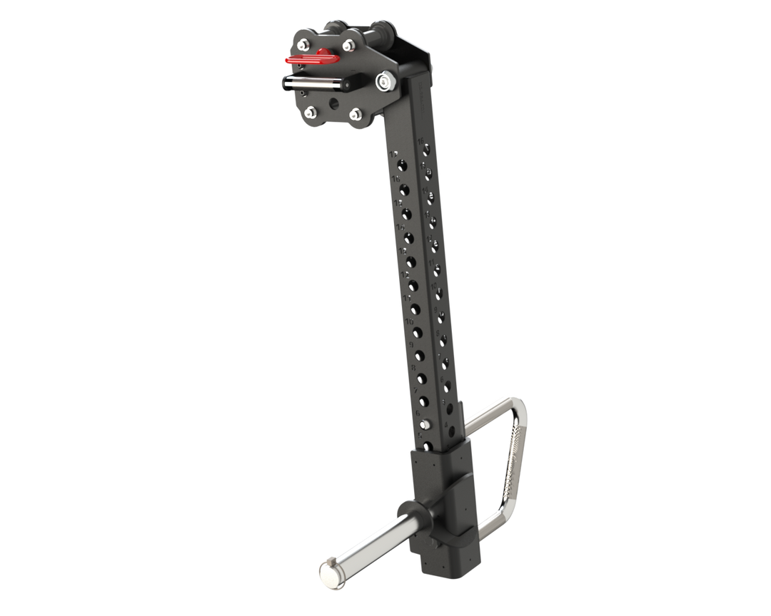 Defiant Strength jammer arm mounted on a compatible rack upright.