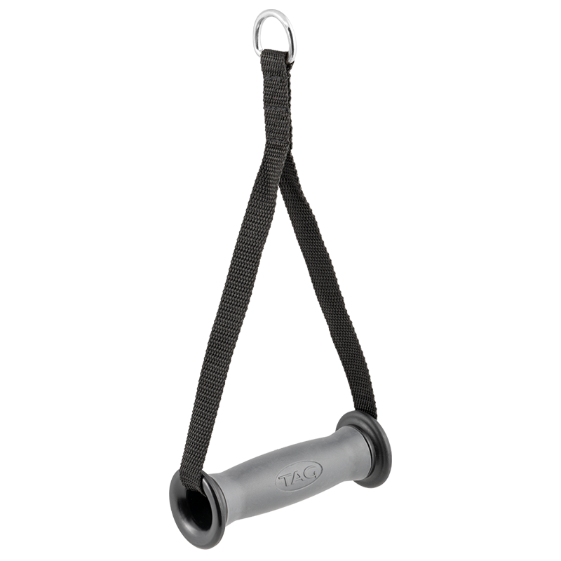 Nylon grip cable attachment with black straps, TAG-branded handle, and upper attachment ring