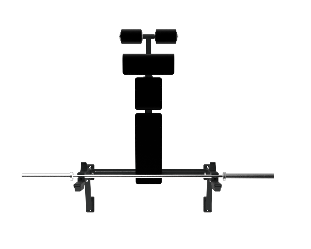 Rear view of the Defiant Strength Olympic decline bench showing the frame layout.