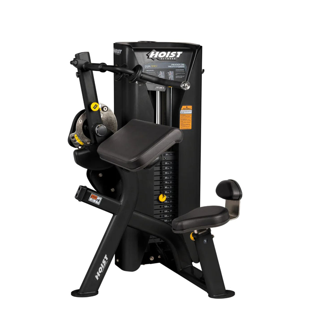 black preacher curl and triceps extension machine for commercial gym arm training