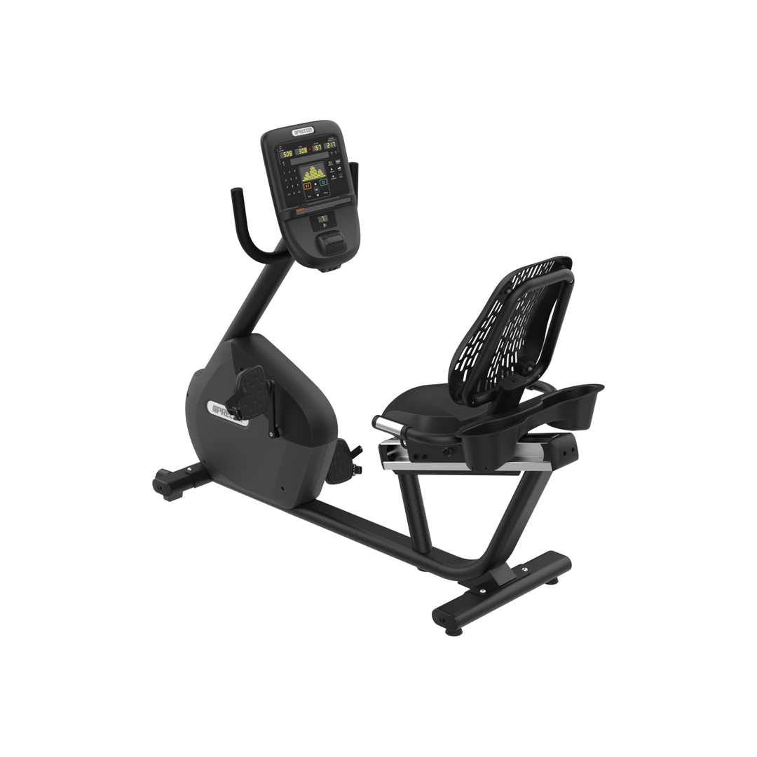 Precor RBK 635 recumbent bike in Black Pearl color