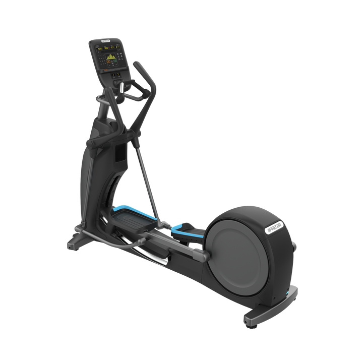 Front angle view of the Precor EFX 800 commercial elliptical.