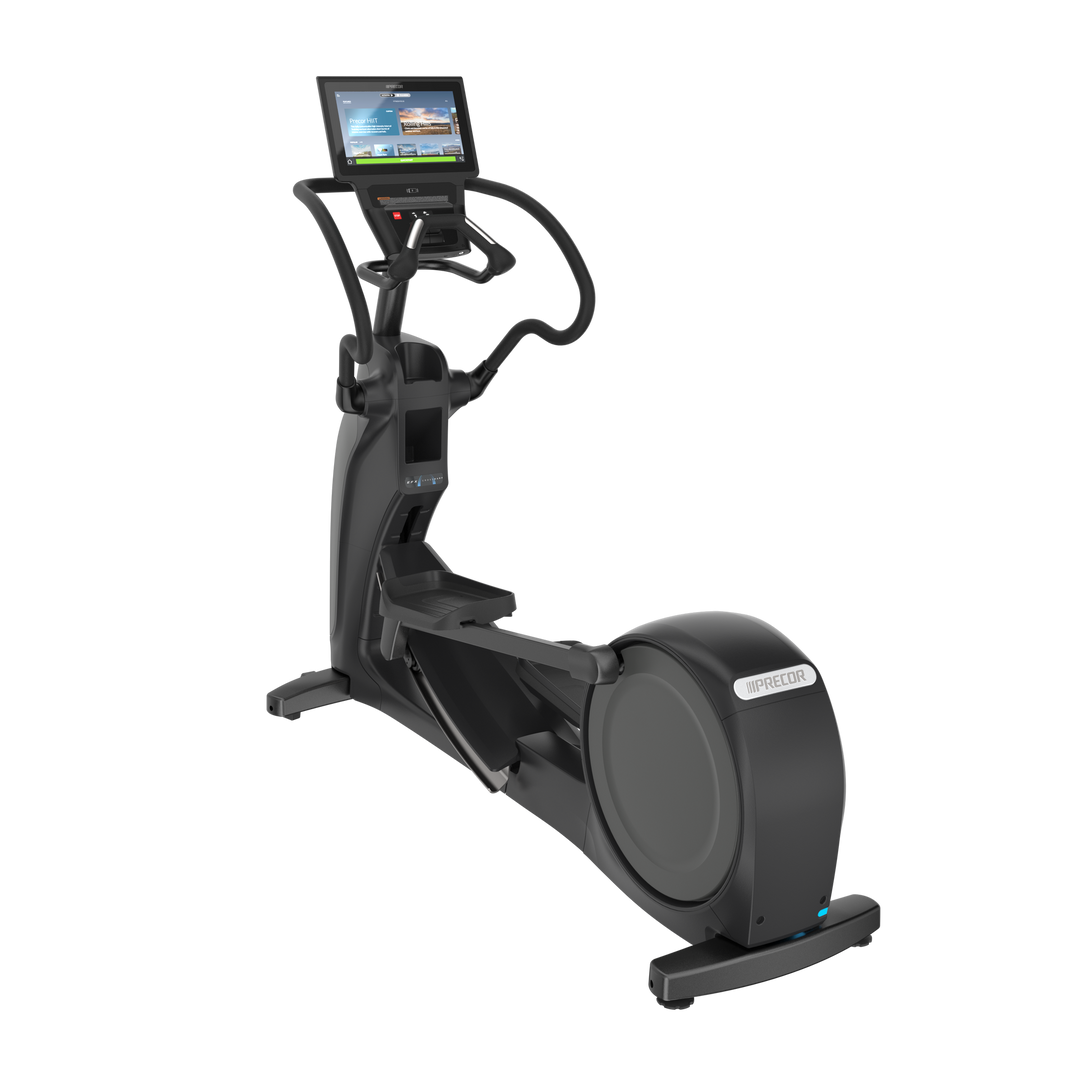 Right side view of the Precor EFX 800 P84 Console commercial elliptical.