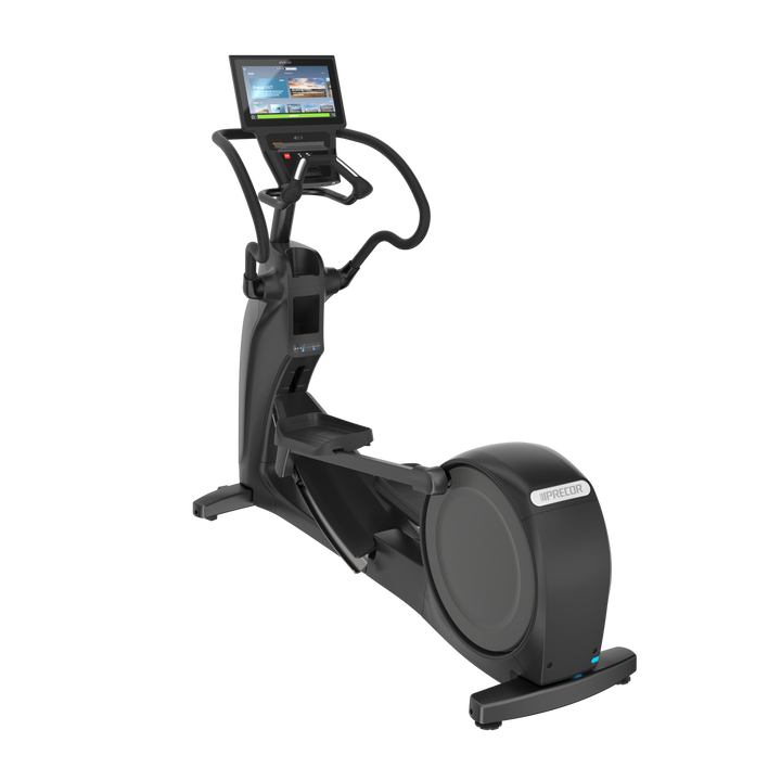 Right side view of the Precor EFX 800 P84 Console commercial elliptical.