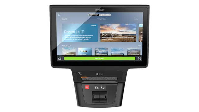 Precor P84 16-inch touchscreen console for the TRM 800 commercial treadmill.