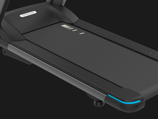 Close-up of the running surface on the Precor TRM 800 commercial treadmill.