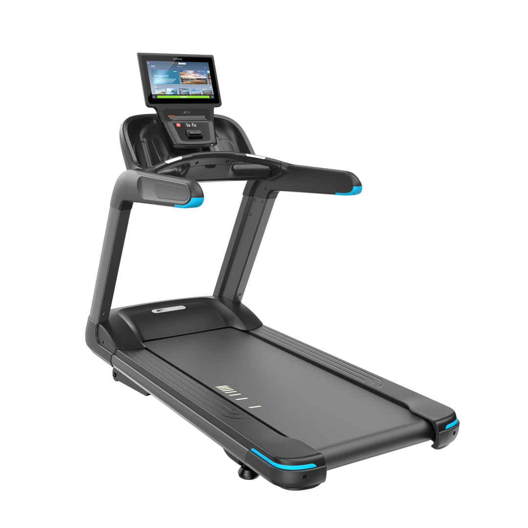 Side profile of the Precor TRM 800 commercial treadmill.