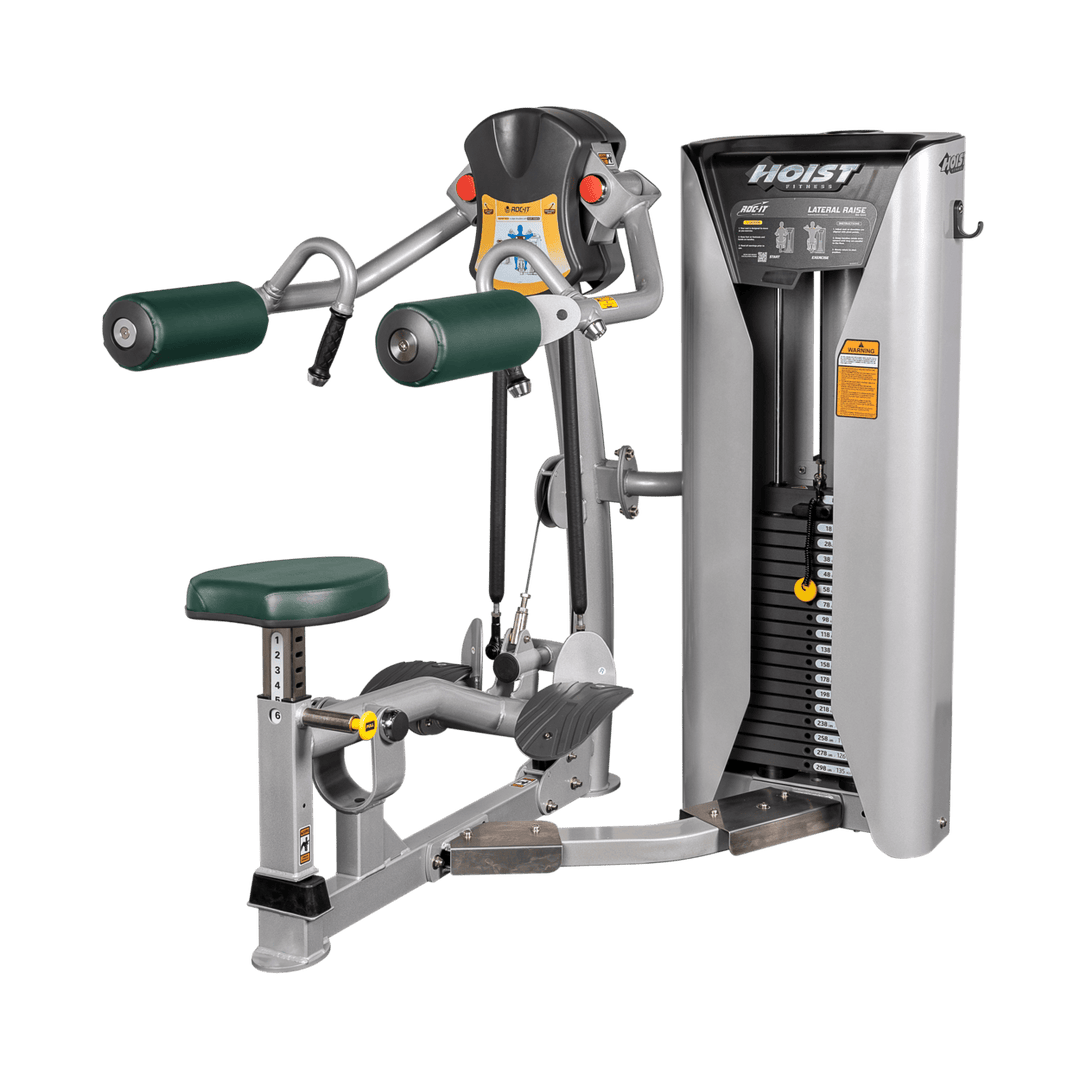 Lateral Deltoid machine designed for shoulder isolation workouts and commercial upper body strength training